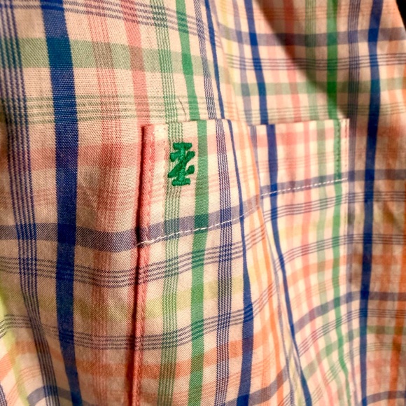 Izod Men's Pastel Plaid Button Down Shirt - Picture 5 of 5